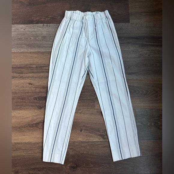 John Galt California Blue and White Stripped Pants One Size - Picture 1 of 5